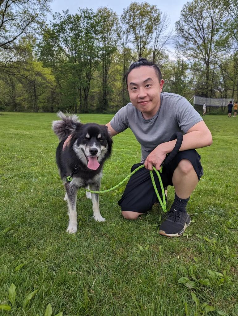 BCDAWGS owner with happy dogs