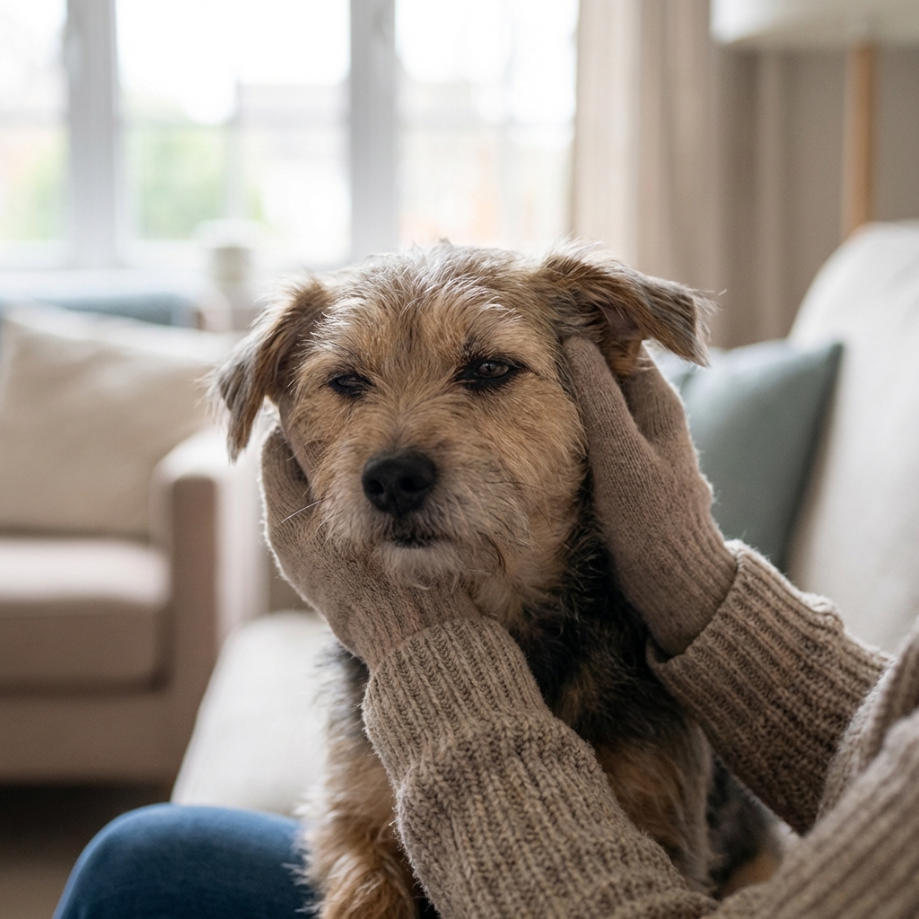 Small dog receiving special care